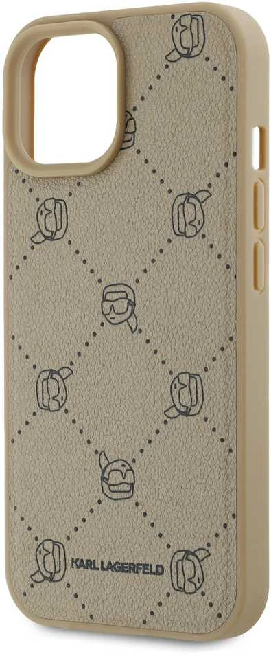 Dėklas Karl Lagerfeld KLHMP15SPGKHPHE Apple iPhone 15 6.1″ beige Magsafe Karl Heads