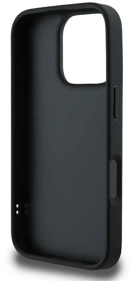 Karl Lagerfeld PU Saffiano Karl and Choupette Apple iPhone 16 Pro Max dėklas telefonui juodos spalvos