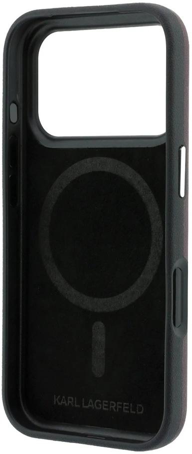 Dėklas Karl Lagerfeld case for IPHONE 18 Pro /17 Pro compatible with MagSafe (Bodies Sketch) burgudny