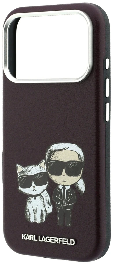 Dėklas Karl Lagerfeld case for IPHONE 18 Pro /17 Pro compatible with MagSafe (Bodies Sketch) burgudny