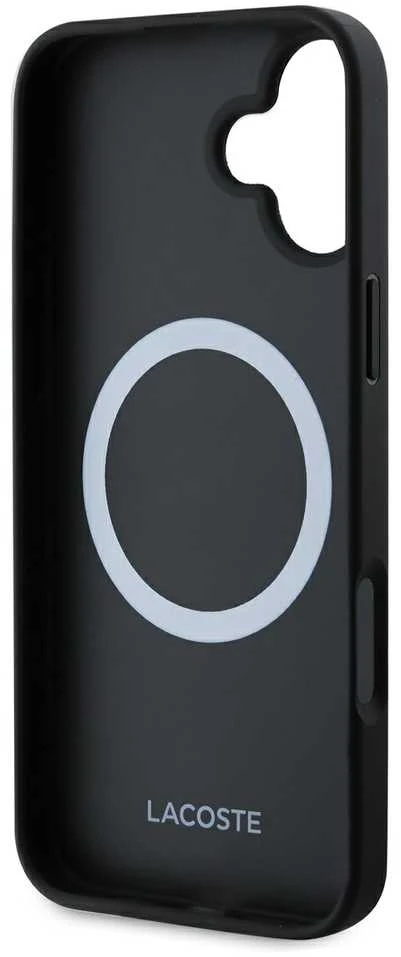 Lacoste Blend Monogram MagSafe Case for iPhone 16 dėklas telefonui juodos spalvos