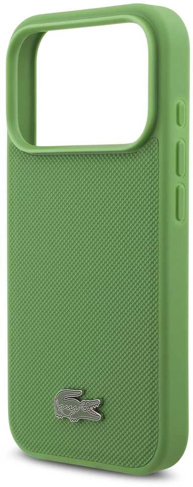 Lacoste Iconic Petit Pique MagSafe dėklas + Wallet skirtas Apple iPhone 17 Pro žalios spalvos