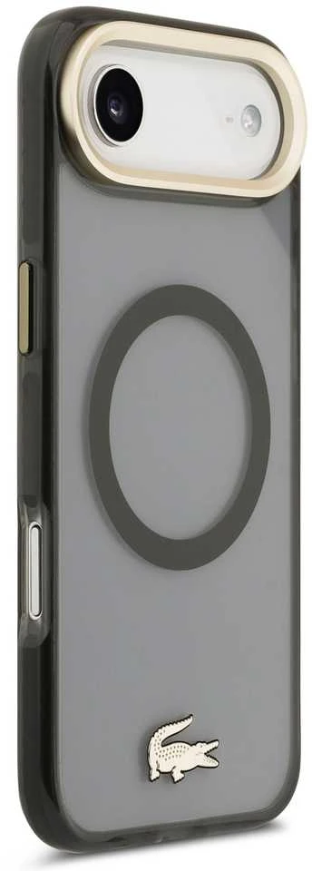 Lacoste PC/TPU Frosted Finish Gold Logo MagSafe dėklas skirtas Apple iPhone Air juodos spalvos