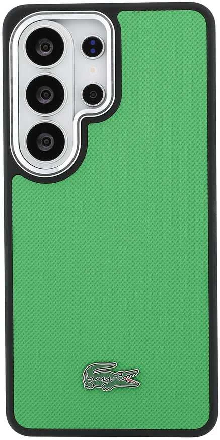 Lacoste Petit Pique Metal Logo Magnetic dėklas skirtas Samsung Galaxy S26 Ultra Estragon Žalias