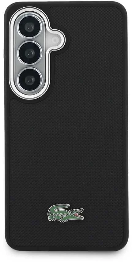 Lacoste Petit Pique Metal Logo Magnetic dėklas skirtas Samsung Galaxy S26+ juodos spalvos
