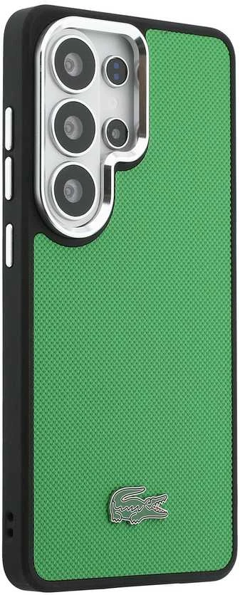 Lacoste Petit Pique Metal Logo Magnetic dėklas skirtas Samsung Galaxy S26 Ultra Estragon Žalias