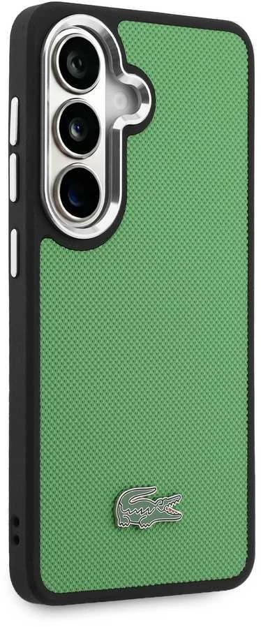 Lacoste Petit Pique Metal Logo Magnetic dėklas skirtas Samsung Galaxy S26+ Estragon Žalias