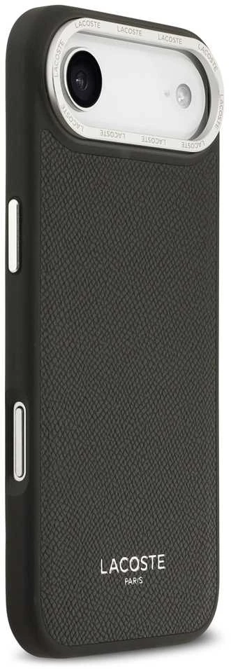Lacoste PU Leather Champs Elysees MagSafe dėklas skirtas Apple iPhone Air juodos spalvos