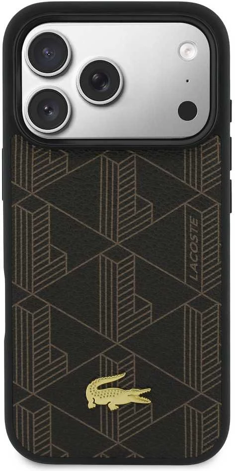 „Lacoste“ PVC mišinio „MagSafe“ dėklas ir piniginė, skirtas „Apple iPhone 17 Pro“, raudonos spalvos