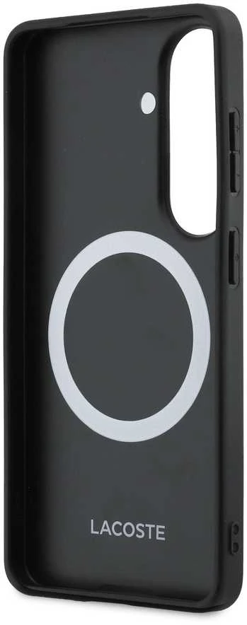 Lacoste PVC Blend Monogram Gold Logo Magnetic dėklas skirtas Samsung Galaxy S26+ rudos spalvos