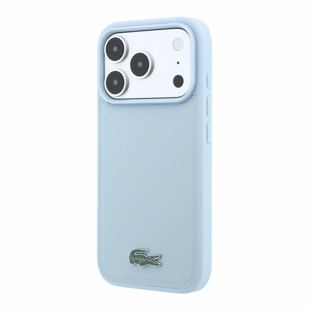 Dėklas Lacoste PVC Iconic Petit Pique Metal Logo MagSafe Case for iPhone 18 Pro Mėlyna