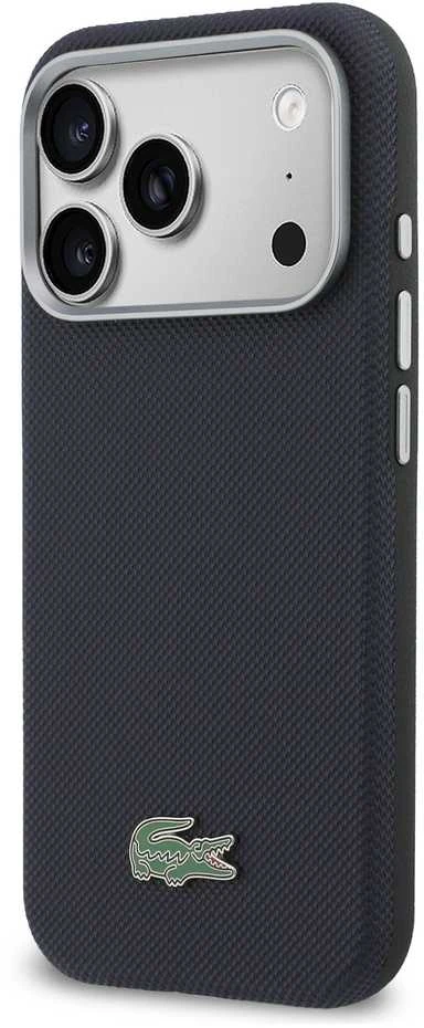 Lacoste PVC Petit Pique Semi Wrap MagSafe dėklas skirtas Apple iPhone 17 Pro Max Navy