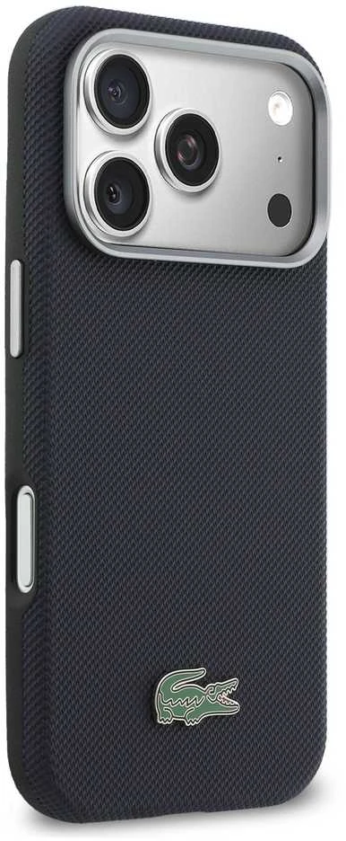 Lacoste PVC Petit Pique Semi Wrap MagSafe dėklas skirtas Apple iPhone 17 Pro Navy