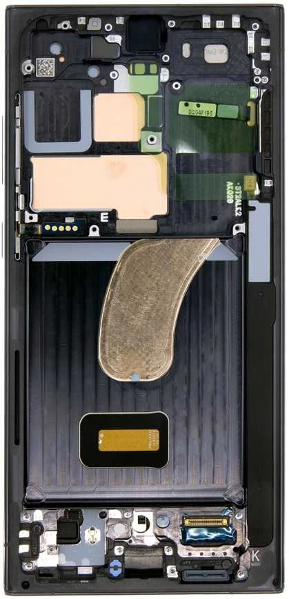 LCD ekranas + jutiklinis blokas + priekinis dangtelis Samsung S918 Galaxy S23 Ultra Phantom Juodas (pakeitimų paketas)