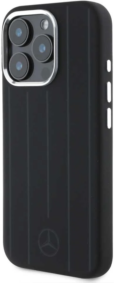 IPHONE 16 PRO Mercedes Silikoninis Vertical Tonal Stripes MagSafe (MEHMP16L23SUVSK) dėklas telefonui juodos spalvos
