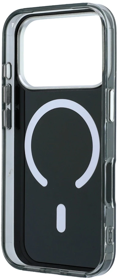 Mercedes PC/TPU dvigubo sluoksnio MagSafe dėklas, skirtas iPhone 18 Pro, juodas/antracito spalvos