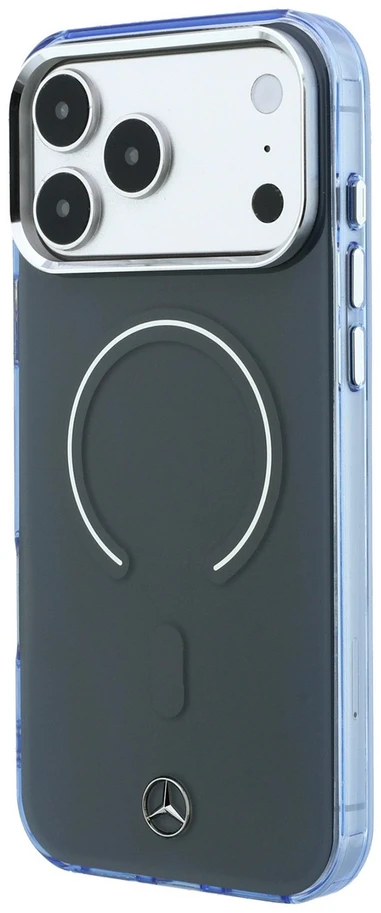 Mercedes dvisluoksnis ikoniškas logotipas MagSafe dėklas iPhone 18 Pro Max / 17 Pro Max - tamsiai pilkas