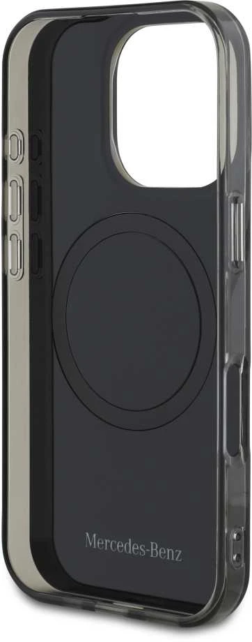 Mercedes MEHMP16L23HBIGK Apple iPhone 16 Pro 6.3" dėklas telefonui sidabro spalvos Double Layer BiColor MagSafe