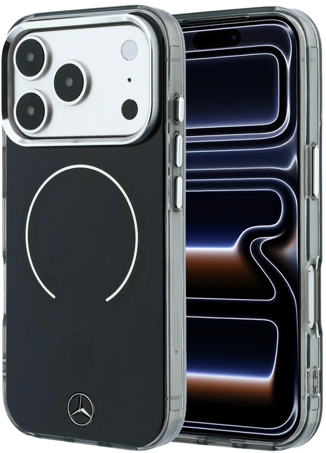Mercedes dviejų sluoksnių ikoniško logotipo MagSafe dėklas iPhone 18 Pro Max / 17 Pro Max - Juodas