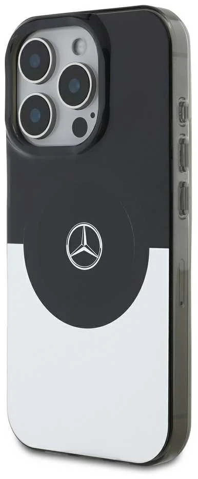 Mercedes MEHMP16L23HBIGK Apple iPhone 16 Pro 6.3" dėklas telefonui sidabro spalvos Double Layer BiColor MagSafe