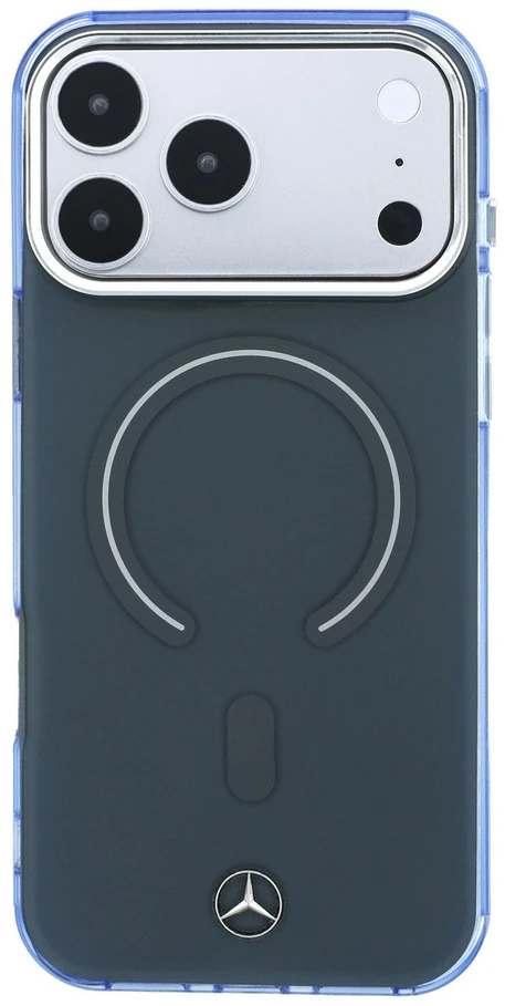 Mercedes dvisluoksnis ikoniškas logotipas MagSafe dėklas iPhone 18 Pro Max / 17 Pro Max - tamsiai pilkas