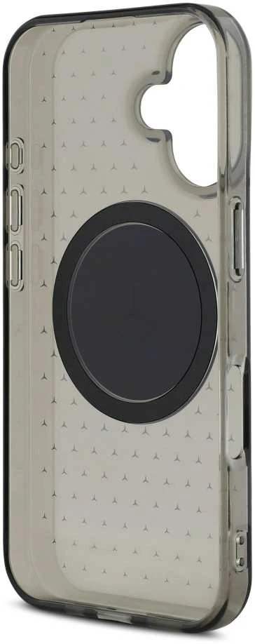 Mercedes PC/TPU Star Pattern MagSafe Apple iPhone 16 Plus dėklas telefonui juodos spalvos