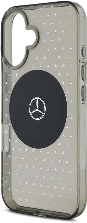 Mercedes PC/TPU Star Pattern MagSafe Apple iPhone 16 Plus dėklas telefonui juodos spalvos