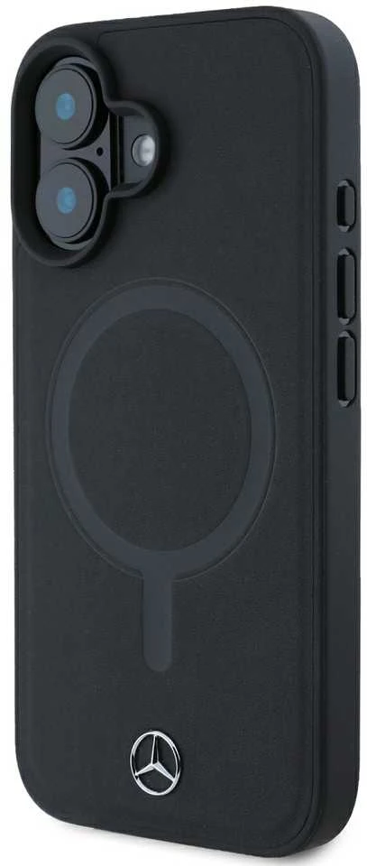 Apple iPhone 16 Plus Mercedes Smooth Leather MagSafe (MEHMP16M23RCMK) dėklas telefonui juodos spalvos