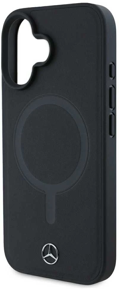 Apple iPhone 16 Plus Mercedes Smooth Leather MagSafe (MEHMP16M23RCMK) dėklas telefonui juodos spalvos