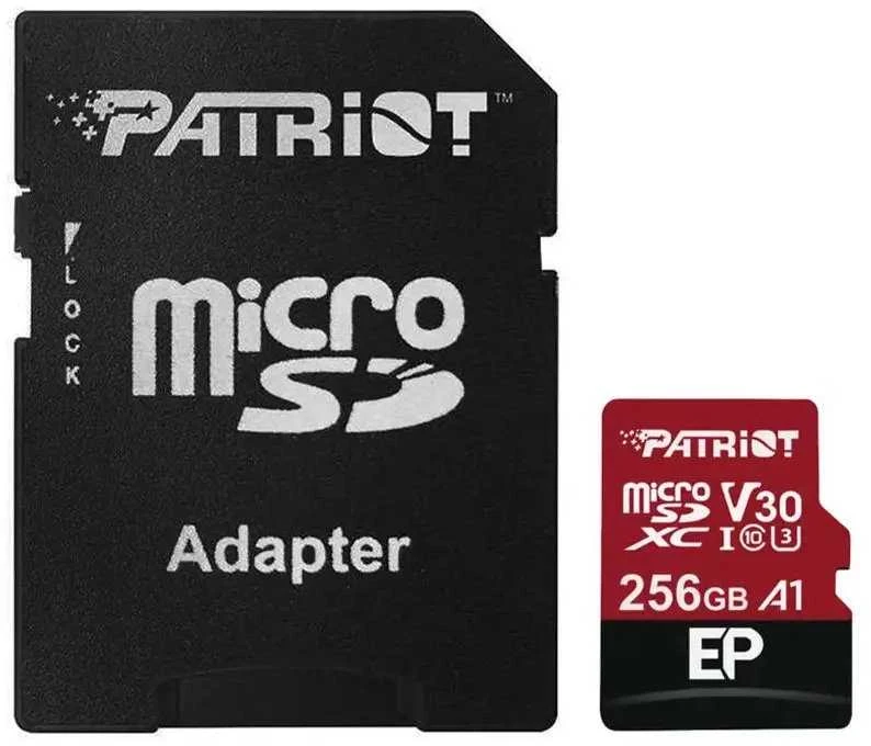 Atminties kortelė Patriot Memory EP Pro PEF256GEP31MCX (256GB, Class 10, Class U3, Atminties kortelė)