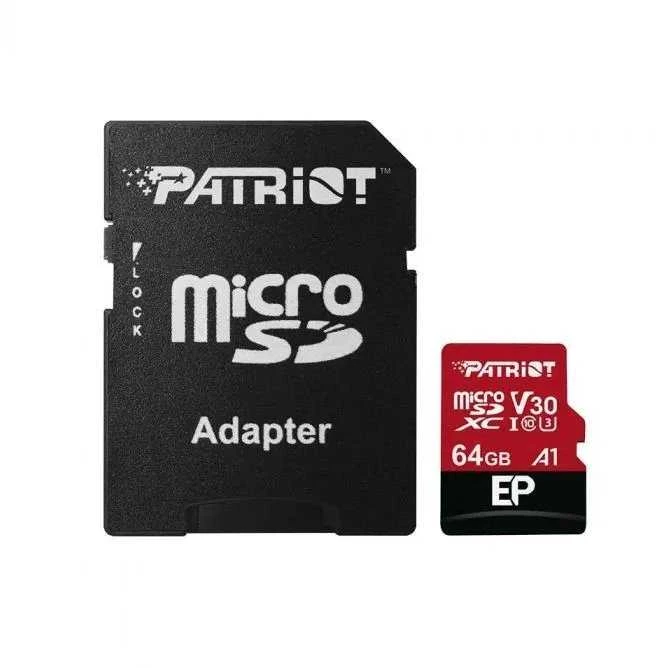 PATRIOT PEF64GEP31MCX Patriot EP Series 64GB Micro SDXC V30 iki 100MB/s