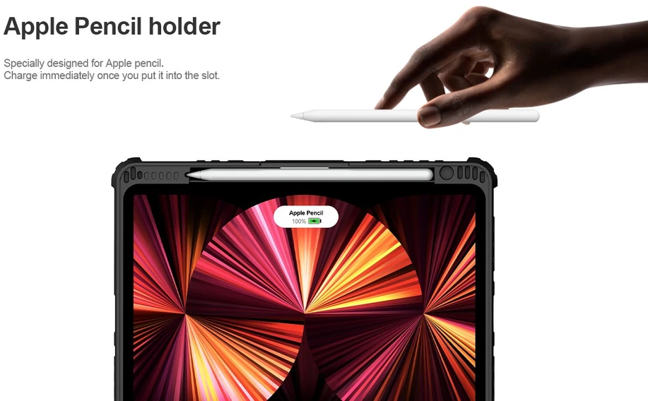 Nillkin Bumper Combo Keyboard Case for iPad Air 4/5/10.9 2020/11 2024/2025/2026/Pro 11 2020/2021/2022 Juodas