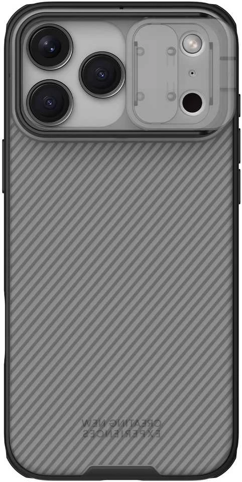 Nillkin CamShield PRO dėklas skirtas Apple iPhone 17 Pro Max skaidrus juodos spalvos