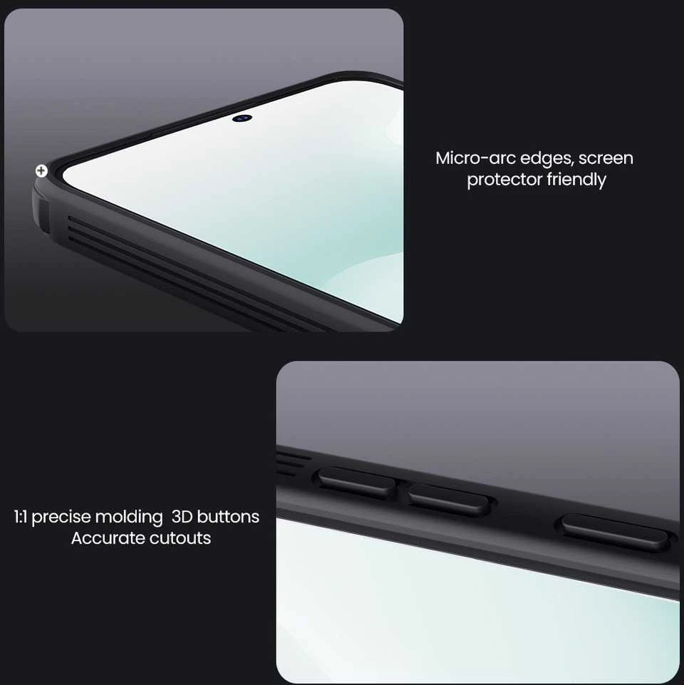 Nillkin CamShield PRO dėklas skirtas Samsung Galaxy S25 FE juodos spalvos