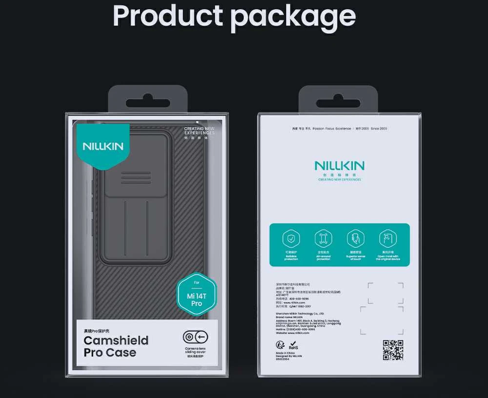 Nillkin CamShield PRO Hard Xiaomi 14T Pro dėklas telefonui juodos spalvos