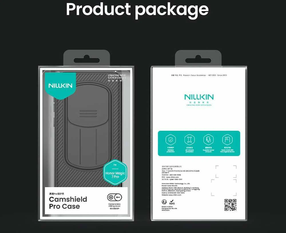 Nillkin CamShield PRO Hard Honor Magic7 Pro dėklas telefonui juodos spalvos