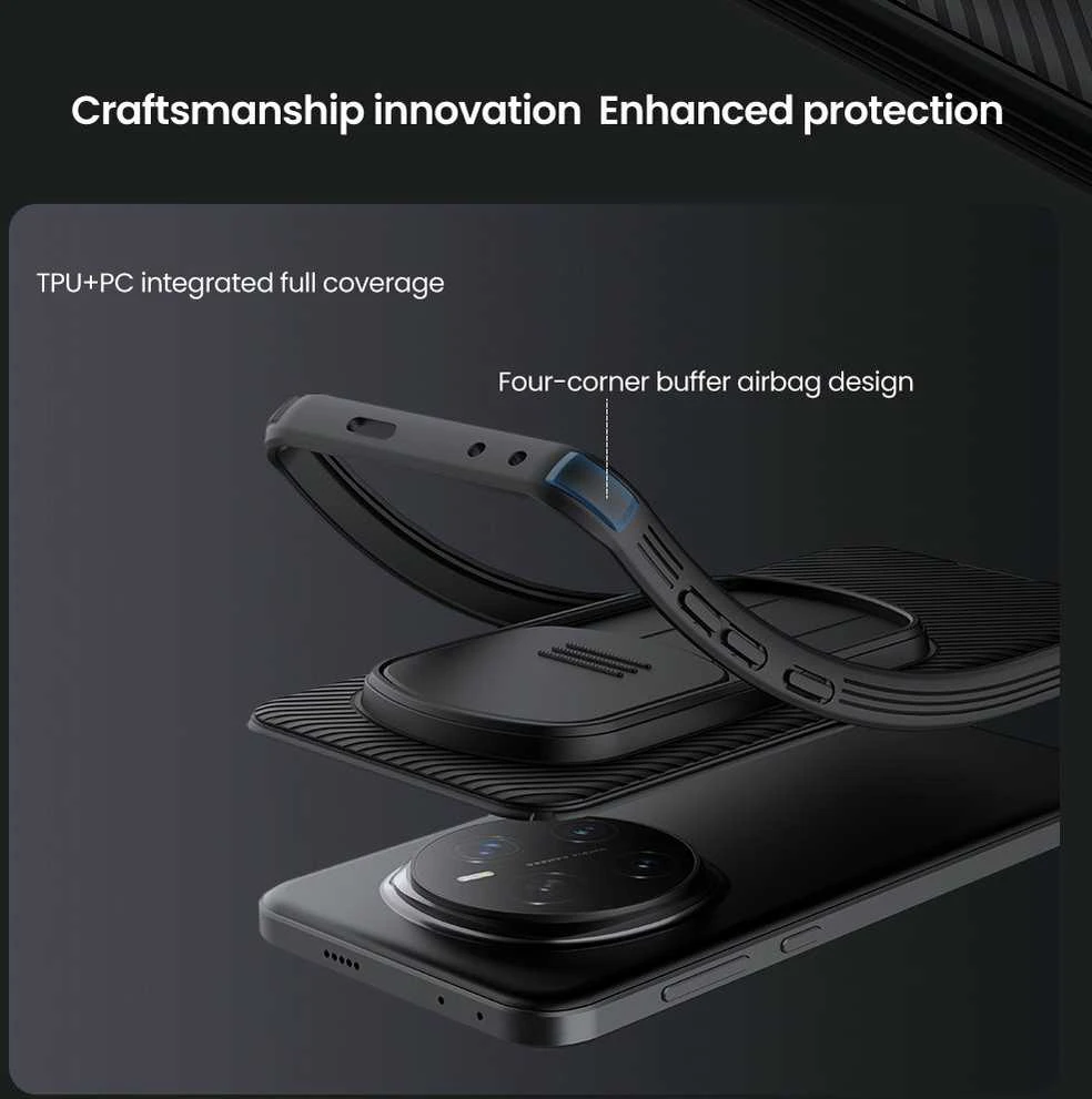 Nillkin CamShield PRO Hard Honor Magic7 Pro dėklas telefonui juodos spalvos
