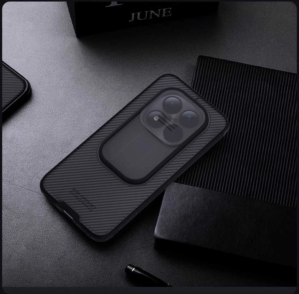 Nillkin CamShield PRO Hard dėklas skirtas Xiaomi Redmi Note 15 Pro 5G Transparent Juodas