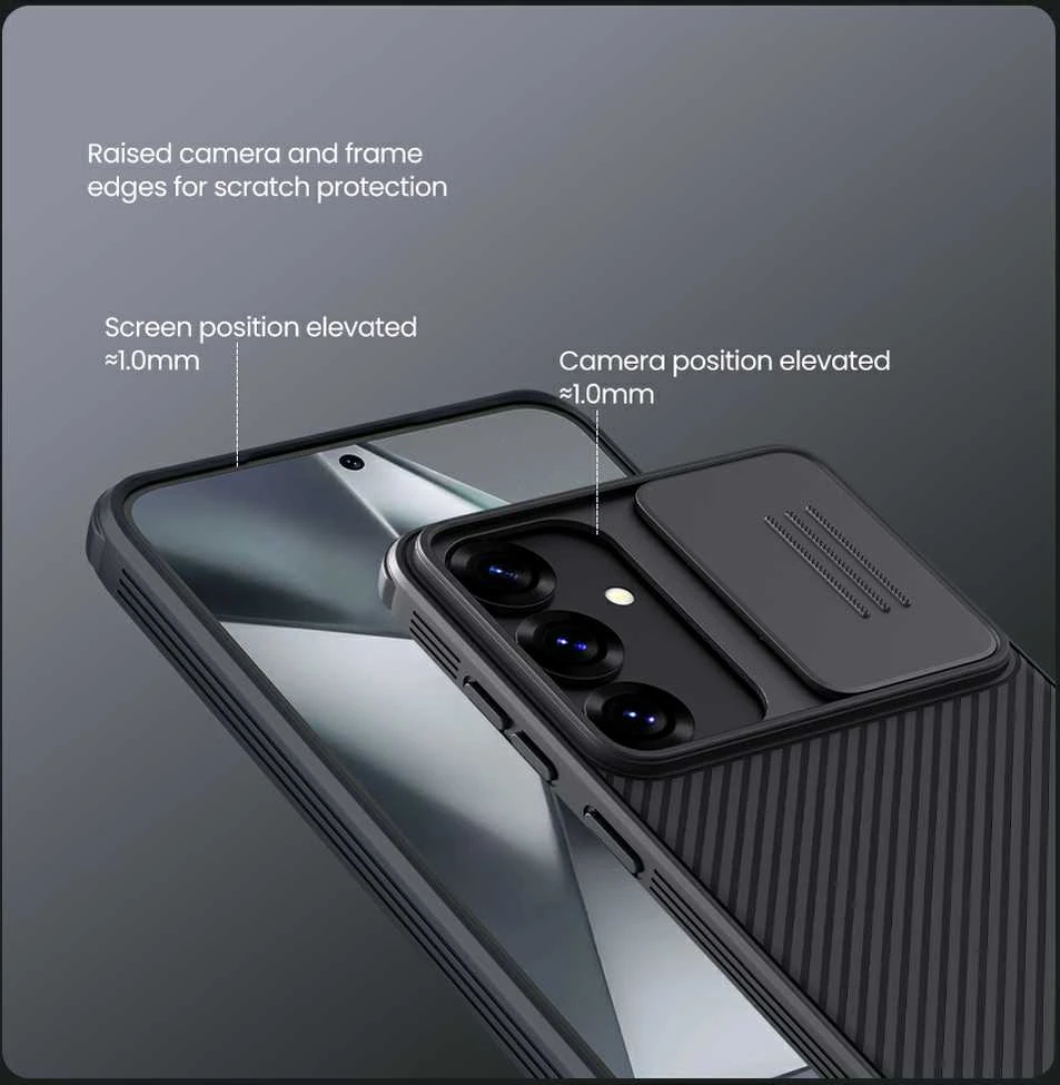 Nillkin CamShield PRO Hard Samsung Galaxy S25 Plus dėklas telefonui juodos spalvos