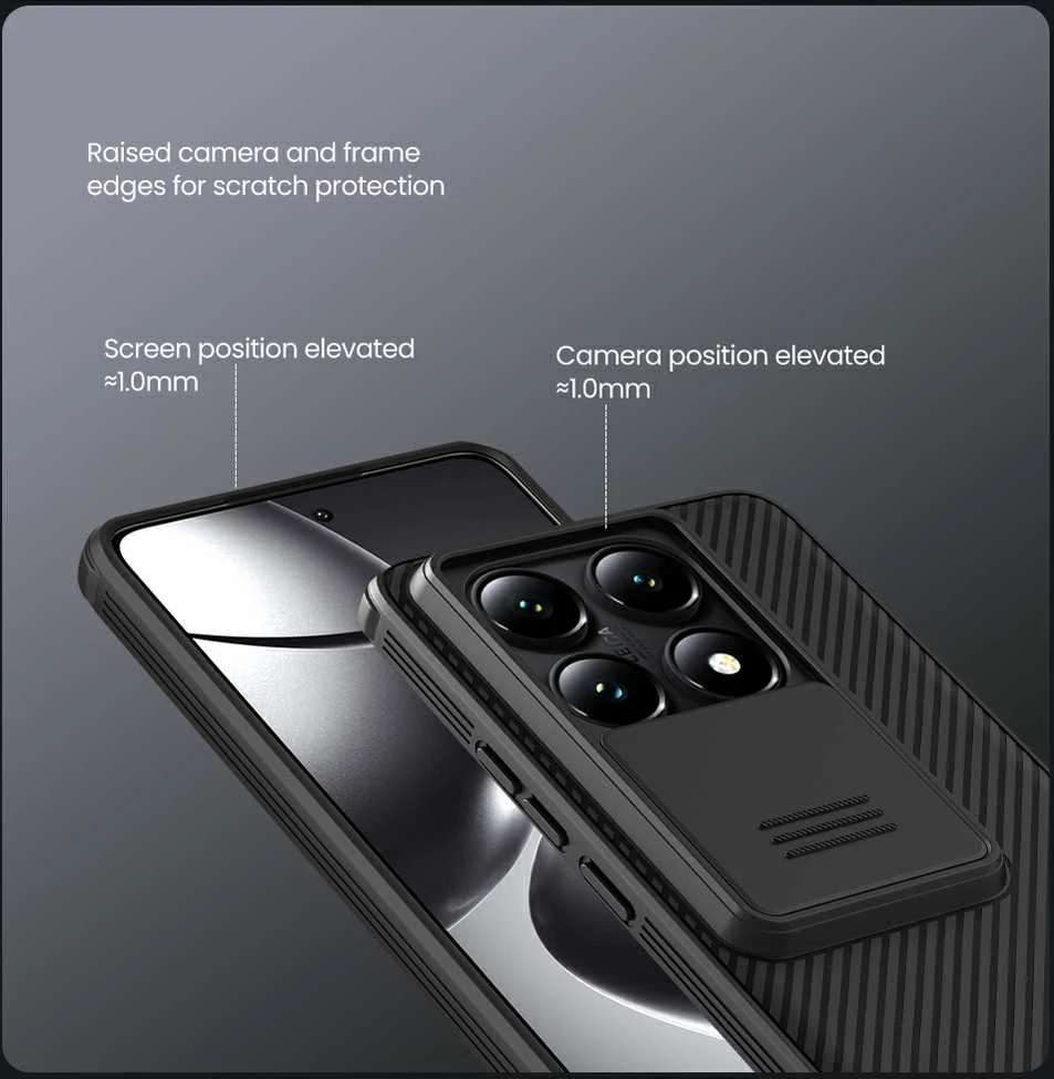 Nillkin CamShield PRO Hard Xiaomi 14T Pro dėklas telefonui juodos spalvos