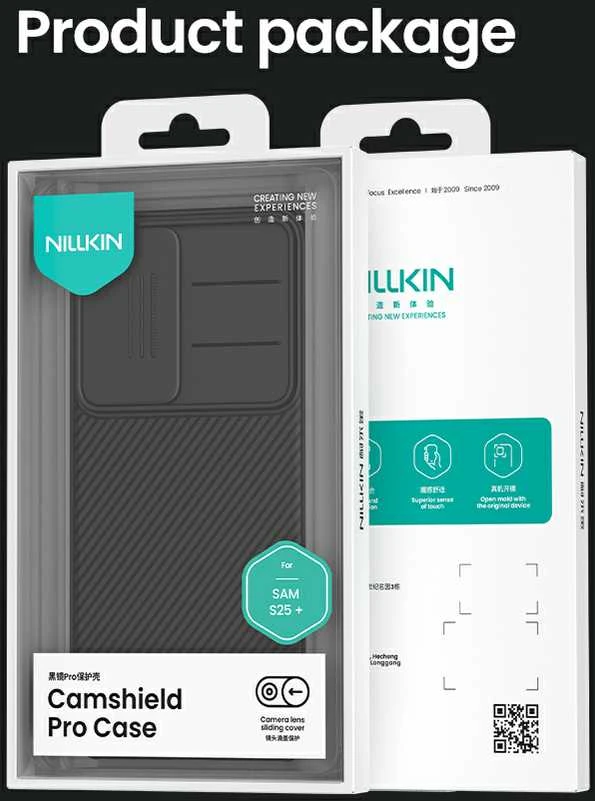 Nillkin CamShield PRO Hard Samsung Galaxy S25 Plus dėklas telefonui juodos spalvos