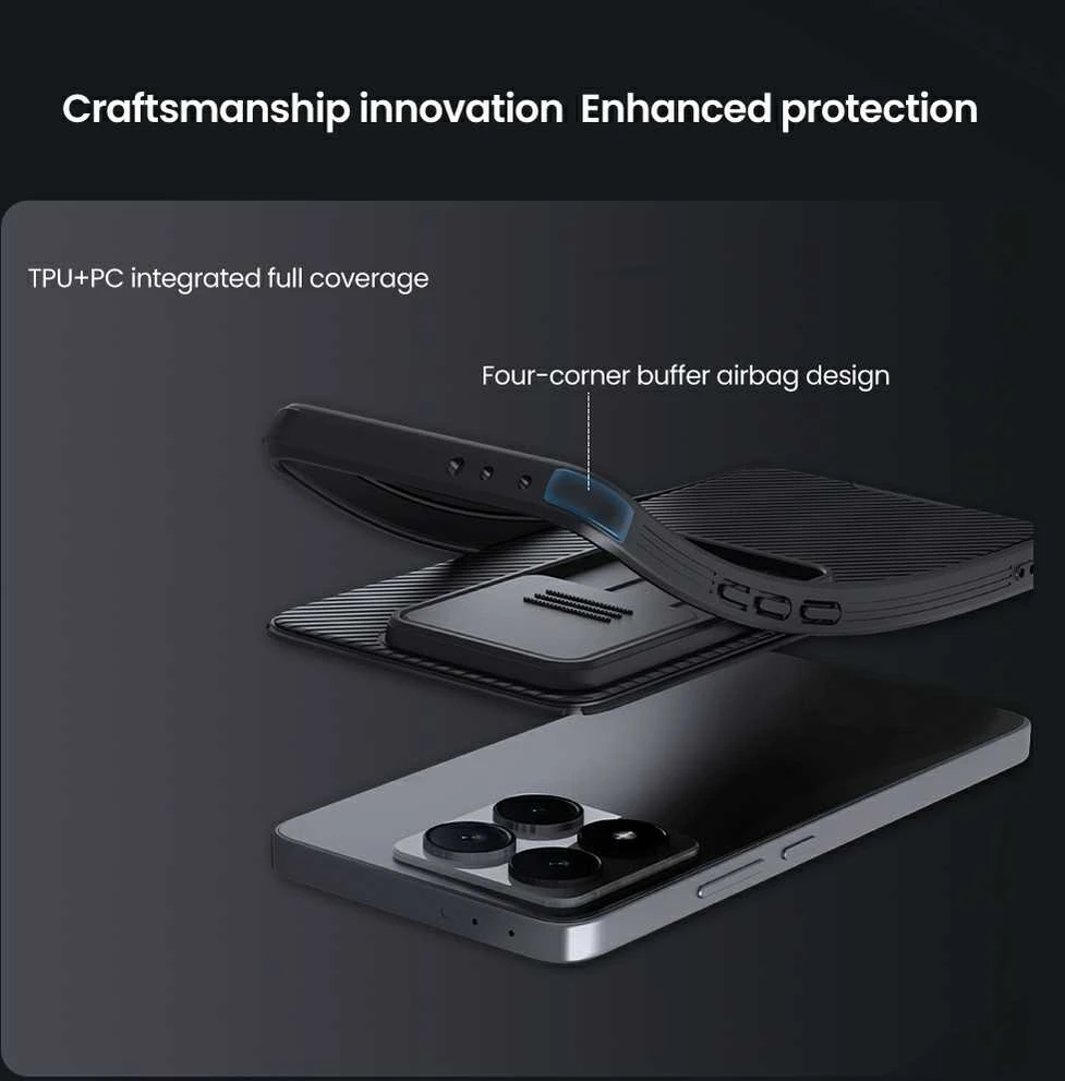 Nillkin CamShield PRO Hard Xiaomi 14T dėklas telefonui juodos spalvos