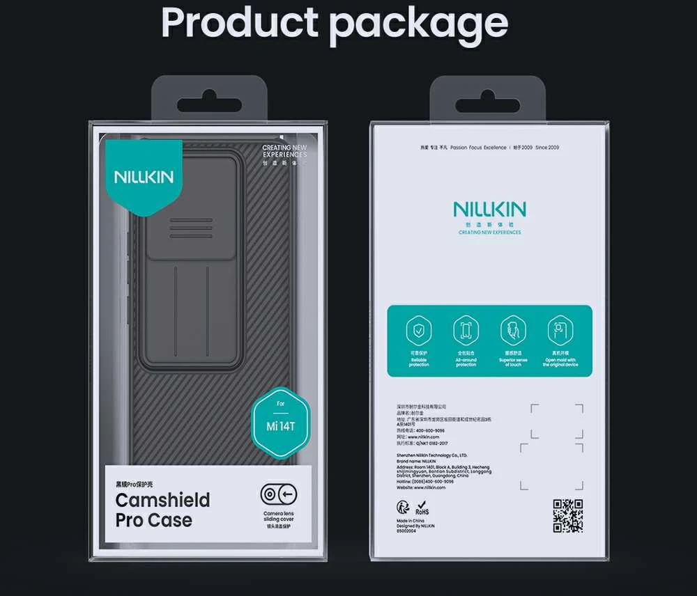 Nillkin CamShield PRO Hard Xiaomi 14T dėklas telefonui juodos spalvos