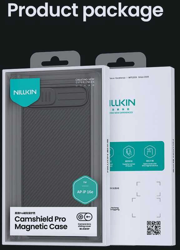 Nillkin CamShield Pro Magnetic Apple iPhone 16e – dėklas telefonui juodos spalvos