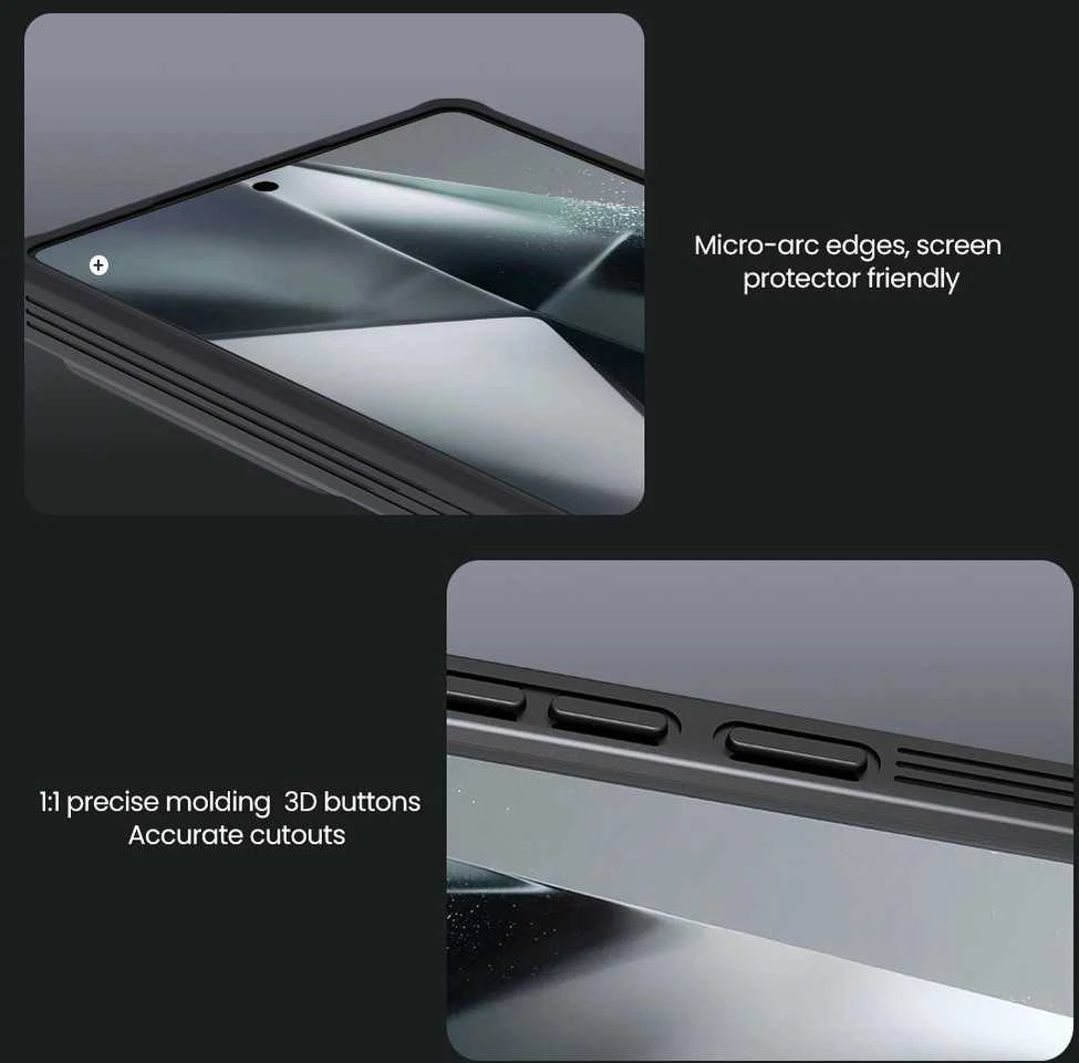 Nillkin CamShield PRO Magnetic Hard dėklas skirtas Samsung Galaxy S25 Ultra juodos spalvos