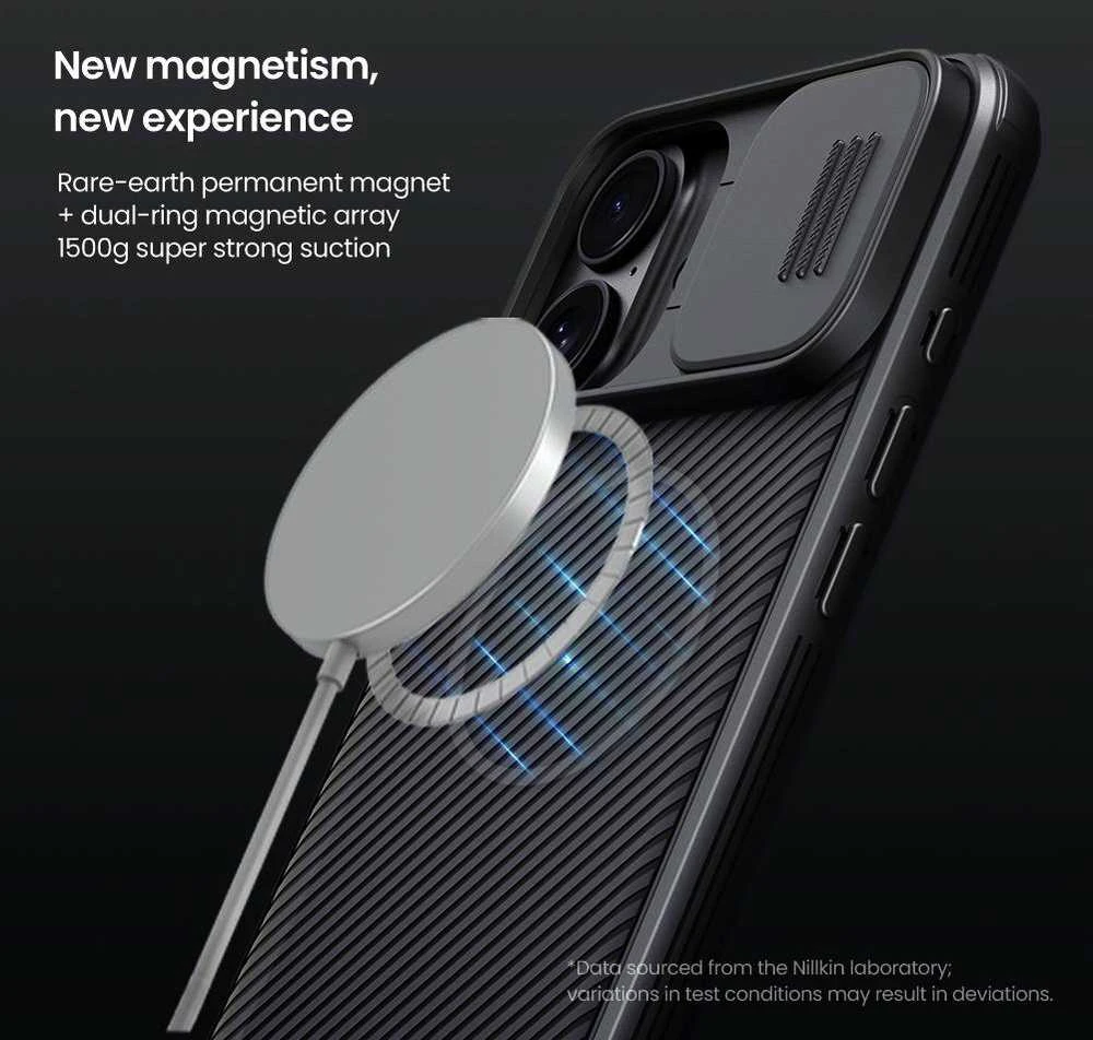 Nillkin CamShield Pro Magnetic Apple iPhone 16 – dėklas telefonui mėlynos spalvos