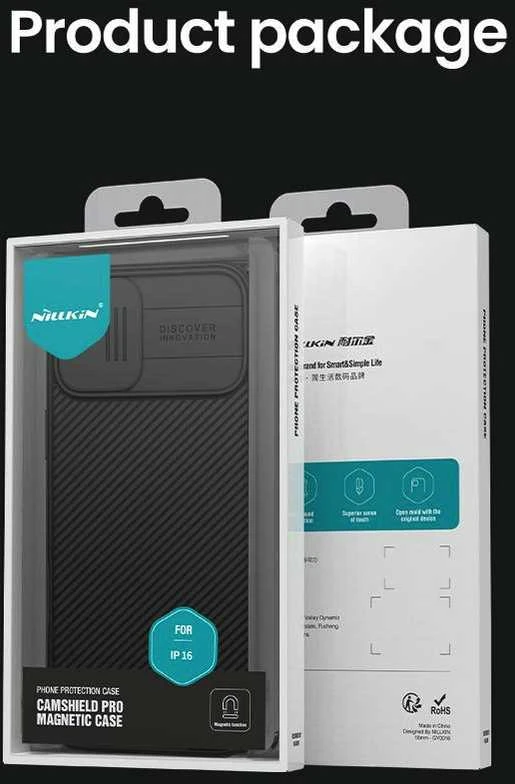 Nillkin CamShield Pro Magnetic Apple iPhone 16 – dėklas telefonui mėlynos spalvos