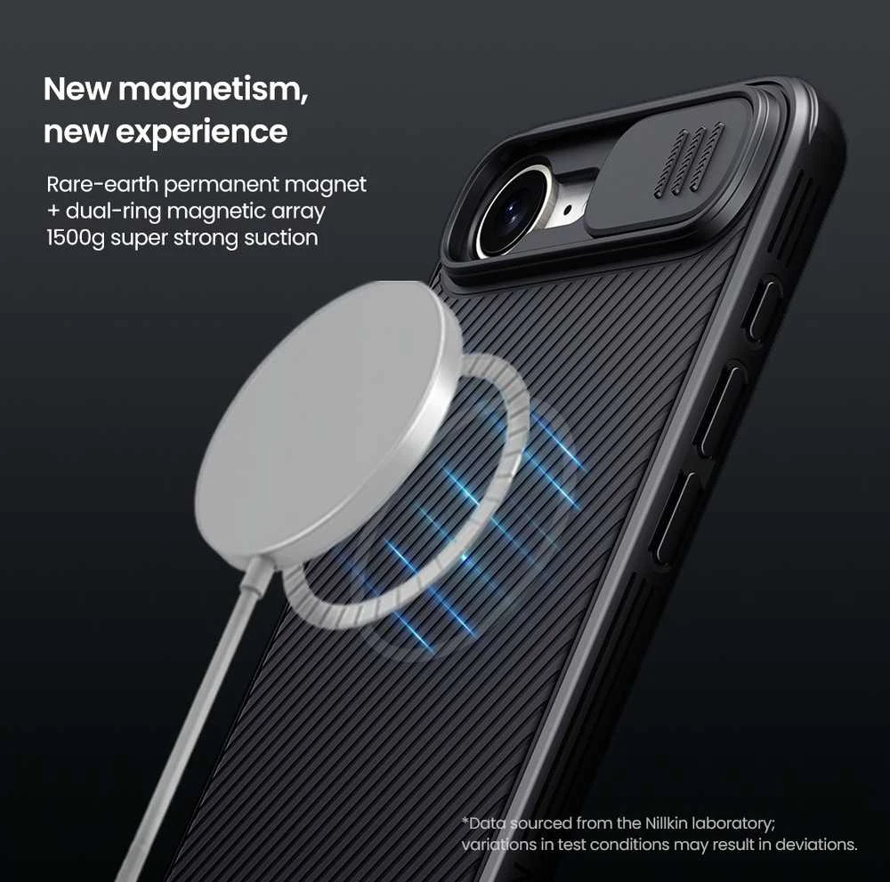Nillkin CamShield Pro Magnetic Apple iPhone 16e – dėklas telefonui juodos spalvos