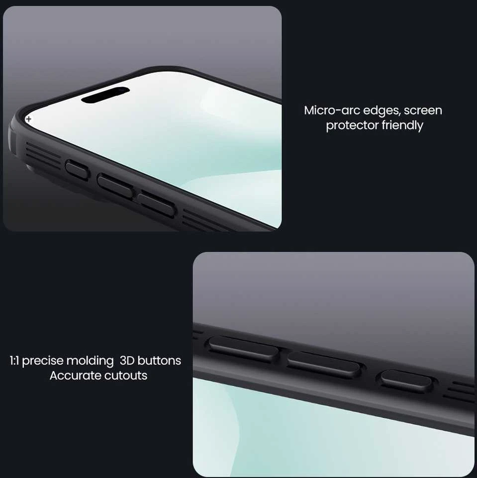 Nillkin CamShield PRO Magnetic Hard dėklas skirtas Apple iPhone 17 Pro skaidrus juodos spalvos