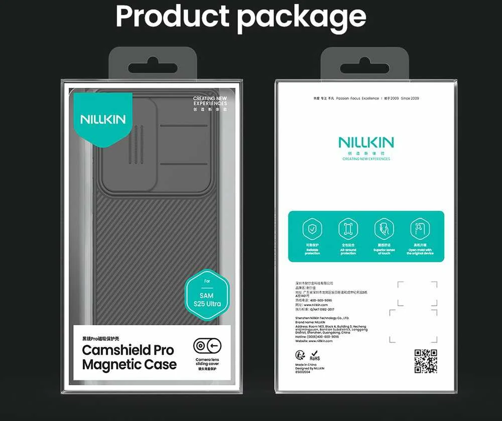 Nillkin CamShield PRO Magnetic Hard dėklas skirtas Samsung Galaxy S25 Ultra juodos spalvos